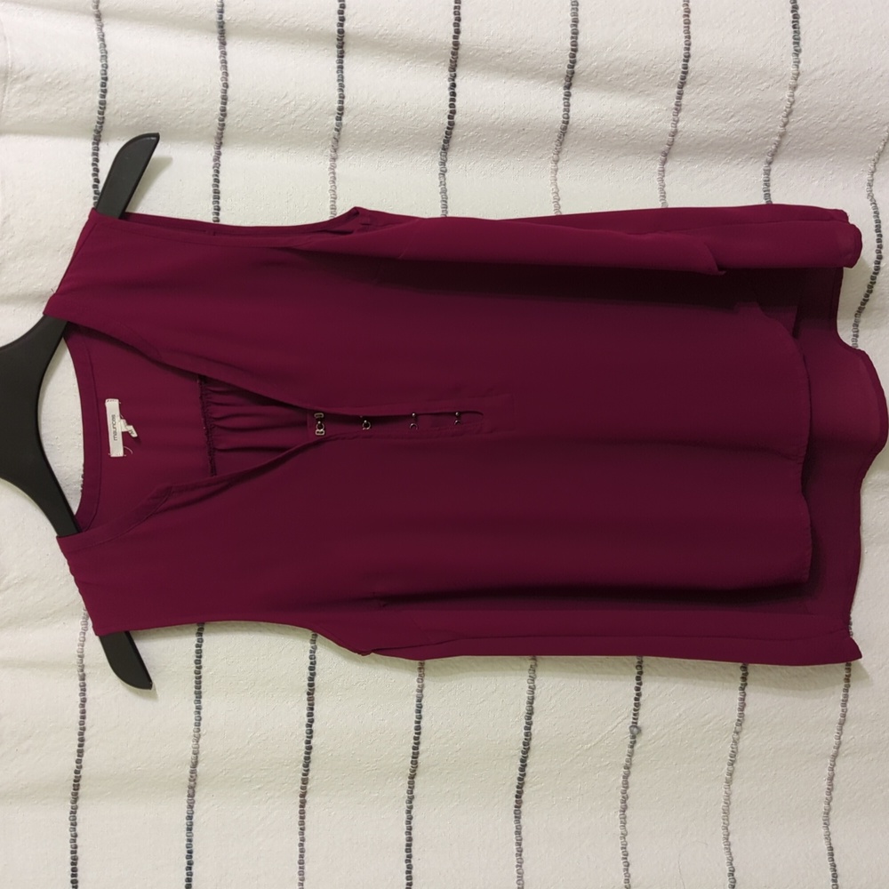 Sleeveless Purple Blouse